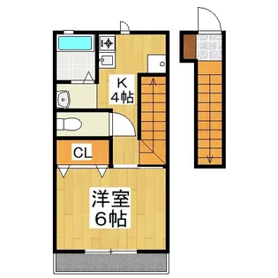 パシフィコ B棟【2階】の間取り