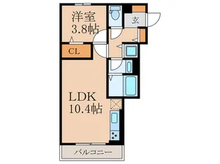 エクセリア若宮【2階】の間取り