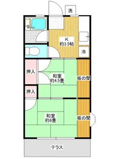 シティーハイム健【1階】の間取り