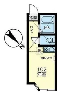ユナイト中野島レーザーディマルコ【1階】の間取り