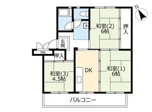UR北坂戸【3階】の間取り