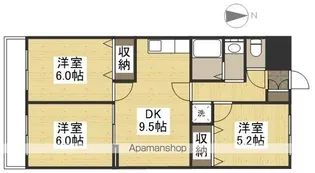 サニーコスモ【3階】の間取り