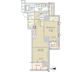 パークアクシス池田山【2階】の間取り