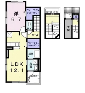 シャンス・アクリュ―【3階】の間取り