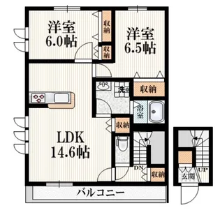ボヌール ポルト【2階】の間取り