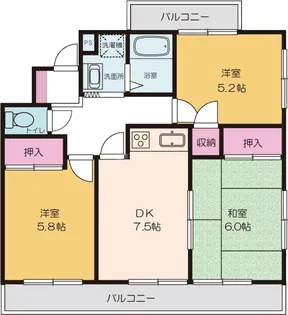 エーデルハイム【1階】の間取り