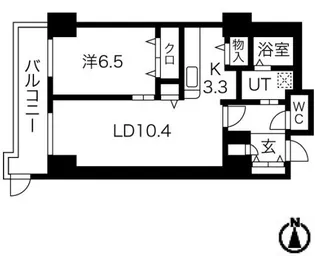 シティコート目黒【3階】の間取り