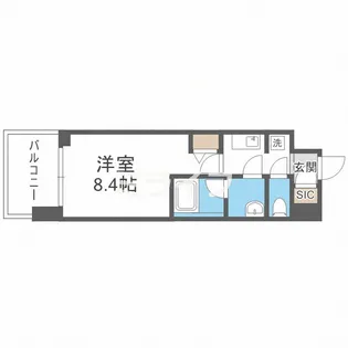 La Douceur天王寺【9階】の間取り