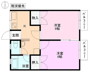 シティハイムエルムI【1階】の間取り