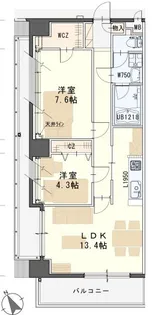 ディア グレイス五輪【6階】の間取り