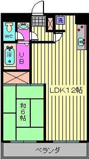 ハイデンス石川【3階】の間取り
