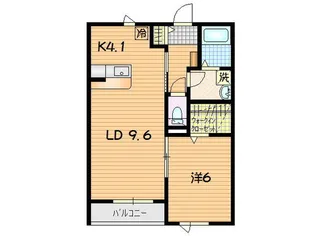 パルテB【1階】の間取り