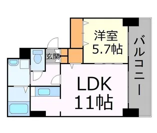 ティアラタワー中島倶楽部【22階】の間取り