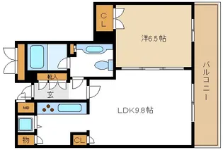 新小岩親水公園パークホームズ【5階】の間取り