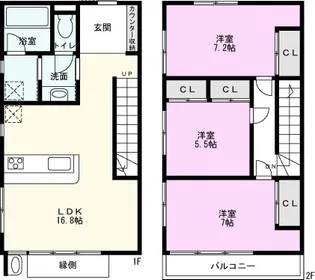 The Orchard Yahata A棟の間取り