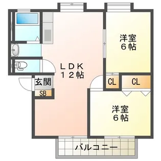 キャロットフジイB棟【2階】の間取り