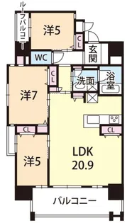 ビバシティ万屋町【6階】の間取り