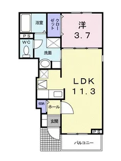 アルカンシェル【1階】の間取り