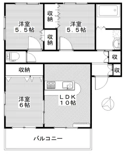 ハニーハウスA【1階】の間取り