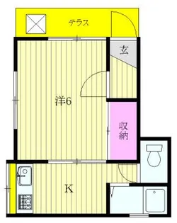コーポ平井【1階】の間取り