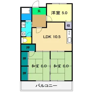 ハイム24咥内【3階】の間取り