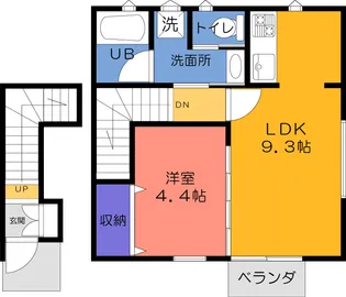 ルピナスガーデンB【2階】の間取り