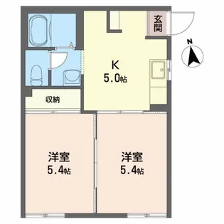 ファミール浅岸【1階】の間取り