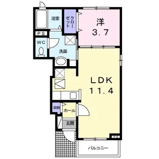 プリート【1階】の間取り