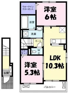 エス コート【2階】の間取り