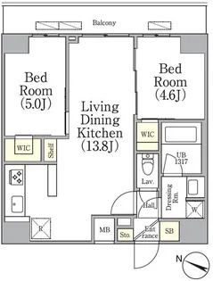 アジールコート三軒茶屋【2階】の間取り