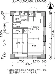 UR仙台外記丁【10階】の間取り