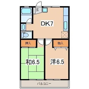 クレセントハイム【1階】の間取り