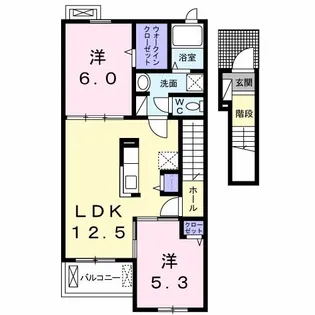 ル ヴァン B【2階】の間取り