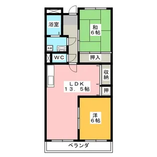 アンソレイエ A【3階】の間取り