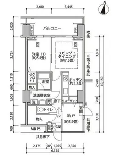 東雲キャナルコートCODAN17号棟【10階】の間取り