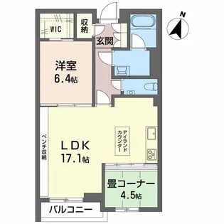 AZUR米山【3階】の間取り