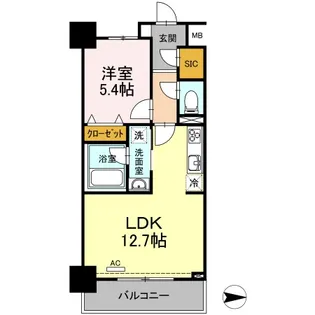 グレイスコート アイエス【7階】の間取り