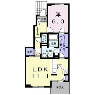 アンジュ メゾンA【1階】の間取り