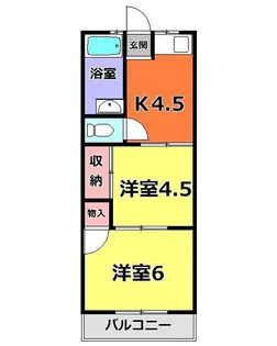 朝日コーポ【3階】の間取り