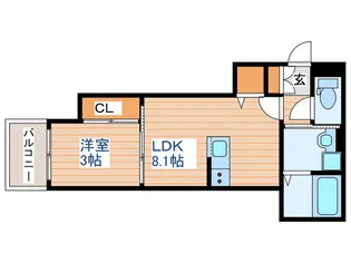 フォルテ河原町【3階】の間取り