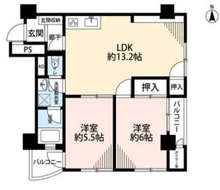 サンハイツ早稲田【5階】の間取り