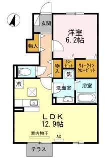 ウエストヴィレッジIIA棟【1階】の間取り