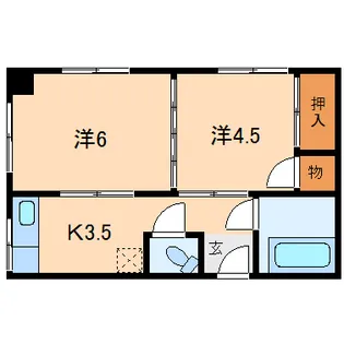 コーポ門川【3階】の間取り