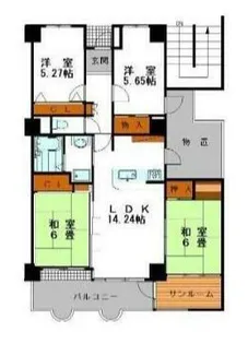 シャトーブランシェ【8階】の間取り