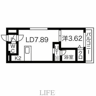 ベラルーチェ新札幌【2階】の間取り