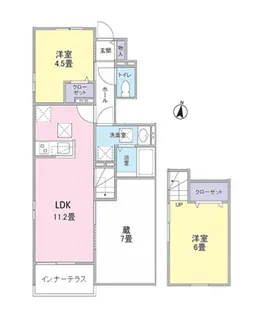 La Tiara Fussa【1階】の間取り