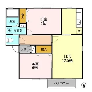 ロイヤルガーデンエリナ A/B【2階】の間取り