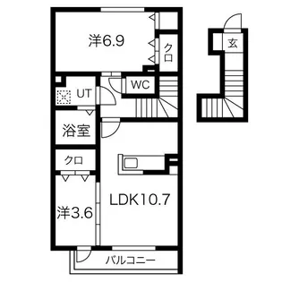 フェーブ千代が丘【2階】の間取り