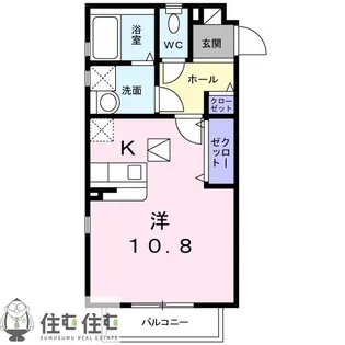 ワイズスクエアB【1階】の間取り