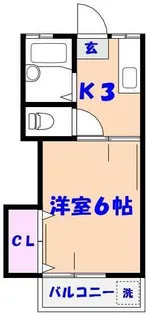 パレス中山【2階】の間取り